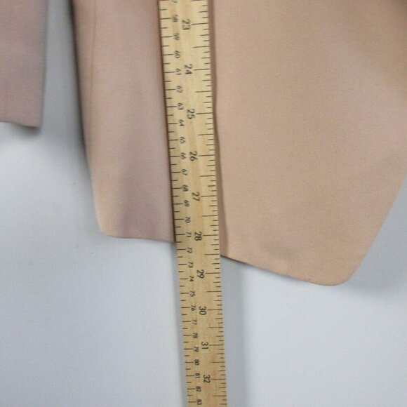 Club Monaco Open Front Collarless Blazer Women's 6 Beige Formal Business 422 - Picture 11 of 12